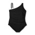 Women's Tummy Control One Shoulder Ruched Full Coverage One Piece Swimsuit -