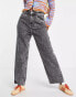 Noisy May Gigi oversized mom jeans in washed grey