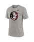 ფოტო #2 პროდუქტის Men's Heather Gray Florida State Seminoles Blitz Evergreen Legacy Primary Tri-Blend T-Shirt