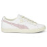 Фото #1 товара Puma Clyde Base Lace Up Womens White Sneakers Casual Shoes 39009105