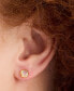 ფოტო #4 პროდუქტის 23k Gold-Plated Sterling Silver Stud Earrings