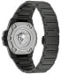 ფოტო #3 პროდუქტის Men's Swiss Greca Reaction Black-Tone Stainless Steel Bracelet Watch 44mm