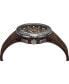 Men's Thunderstorm Chrono Brown Silicone Strap Watch 43mm