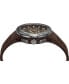 ფოტო #3 პროდუქტის Men's Thunderstorm Chrono Brown Silicone Strap Watch 43mm