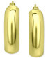 Small Chunky Hoop Earrings in 18k Gold Plated Sterling Silver, 3/4", Created for Macy's