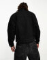 Фото #2 товара COLLUSION Unisex oversized denim jacket in black