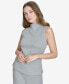 ფოტო #3 პროდუქტის Women's Sleeveless Mock-Neck Pullover Top