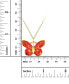 Фото #3 товара Macy's enamel Butterfly 18" Pendant Necklace in 14k Gold