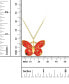 Enamel Butterfly 18" Pendant Necklace in 14k Gold