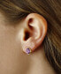 Фото #10 товара Gemstone Twist Gallery Stud Earring Set in 14k Gold