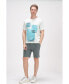 Men's Modern Print Fitted Cali T-shirt