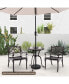 Фото #8 товара 24" Round Cast Aluminum Table Patio Dining Bistro Table with 2 Inch Umbrella Hole
