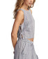 Women's Linen-Blend Striped Beach Tank Top