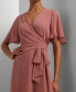 ფოტო #3 პროდუქტის Women's Belted Georgette Dress