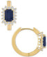 ფოტო #6 პროდუქტის Sapphire (1-3/8 ct. t.w.) & Diamond (1/3 ct. t.w.) Hoop Earrings in 14k Gold (Also in Emerald & Ruby)