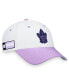 Men's White, Purple Toronto Maple Leafs 2022 Hockey Fights Cancer Authentic Pro Snapback Hat