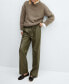 Фото #3 товара Women's Leather-Effect Elastic Waist Trousers