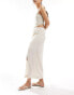 Фото #5 товара Object stretch jersey midi skirt with twist detail in off white