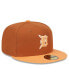 ფოტო #3 პროდუქტის Men's Brown/Orange Detroit Tigers Spring Color Basic Two-Tone 59FIFTY Fitted Hat