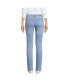 ფოტო #4 პროდუქტის Petite Recover Mid Rise Straight Leg Blue Jeans