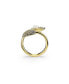 ფოტო #3 პროდუქტის Crystal Swarovski Imitation Pearl, Shell, White, Gold-Tone Idyllia Open Ring