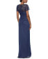 ფოტო #2 პროდუქტის Women's Sequined Mesh-Sleeve Gown