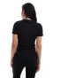 Фото #4 товара Vero Moda textured zip front jersey top co-ord in black