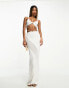 Kaiia waist wrap detail bralette top co-ord in ivory 44 - фото #8