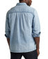 ფოტო #2 პროდუქტის Men's Straight Fit Sun Faded Denim Shirt