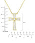 Фото #3 товара Macy's cubic Zirconia Baguette & Round Cross 18" Pendant Necklace