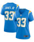 Фото #1 товара Women's Derwin James Powder Blue Los Angeles Chargers Game Jersey
