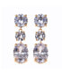 3- Crystal Stones with Gold-Tone Drop Earring