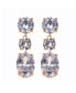 ფოტო #1 პროდუქტის 3- Crystal Stones with Gold-Tone Drop Earring