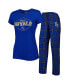 ფოტო #1 პროდუქტის Women's Royal Kansas City Royals Badge T-shirt and Pajama Pants Sleep Set
