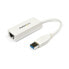 StarTech.com USB 3.0 to Gigabit Ethernet NIC Network Adapter - White - Wired - USB - Ethernet - 5000 Mbit/s - White