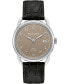 ფოტო #1 პროდუქტის LIMITED EDITION Men's Swiss Automatic Joseph Bulova Black Leather Strap Watch 38.5mm