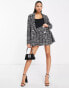 Фото #2 товара Miss Selfridge co-ord button through mini skirt in metallic check