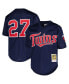 Синяя футболка для малышей Mitchell & Ness David Ortiz Minnesota Twins Cooperstown Collection Mesh Batting Practice Jersey M - фото #1