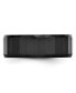 ფოტო #2 პროდუქტის Ceramic Black Faceted Polished Beveled Edge Wedding Band Ring