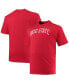 ფოტო #1 პროდუქტის Men's Scarlet Ohio State Buckeyes Big and Tall Arch Team Logo T-shirt