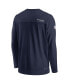 ფოტო #4 პროდუქტის Men's College Navy Seattle Seahawks 2022 Sideline Coach Chevron Lock Up Performance Long Sleeve T-shirt