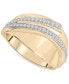 Фото #1 товара Diamond Swirl Statement Ring (1/4 ct. t.w.) in Gold Vermeil, Created for Macy's