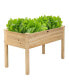 Фото #1 товара Wooden Raised Vegetable Garden Bed Elevated Grow Vegetable Planter