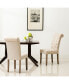 Фото #5 товара Стулья для кухни AC Pacific natalie Roll Top Tufted Linen Fabric Modern Dining Chair, Set of 2
