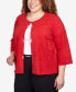Фото #5 товара Plus Size Park Place Gold Tone Embellished Faux Suede Jacket