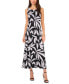 Фото #1 товара Women's Printed Sleeveless Maxi Dress