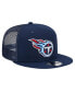 Men's Navy Tennessee Titans Main Trucker 9FIFTY Snapback Hat