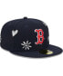 Фото #3 товара Men's Navy Boston Red Sox Sunlight Pop 59FIFTY Fitted Hat