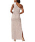 Petite Beaded One-Shoulder Gown