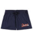 ფოტო #3 პროდუქტის Women's White, Navy Denver Broncos Plus Size Downfield T-shirt and Shorts Sleep Set